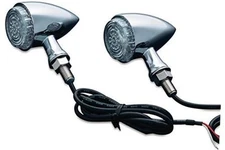  2508 Torpedo/Bullet Style Motorcycle LED Lights with Clear Chrome Front