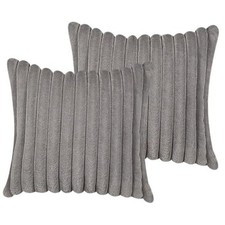 18x18 Throw Pillow Covers Set of 2, Decorative 18" x 18" Pack of 2 Dark Gray