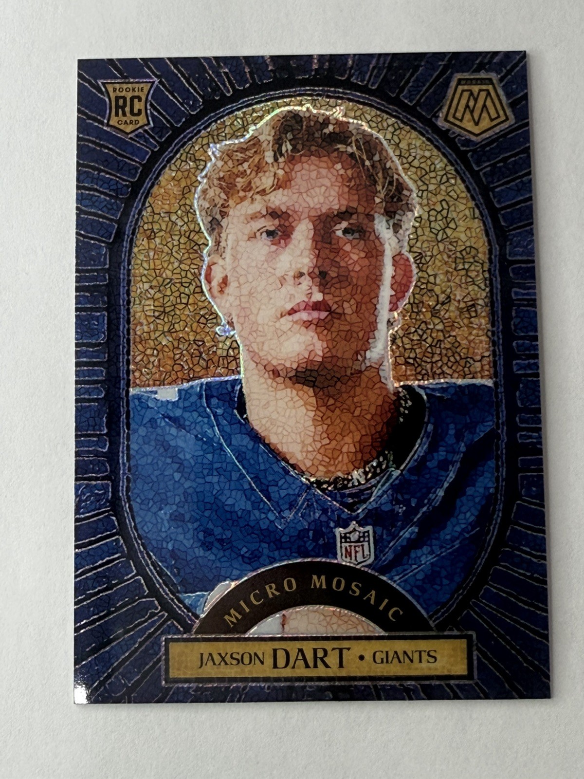 2025 Mosaic Jaxson Dart Micro Mosaic SSP RC Rookie #6 Giants