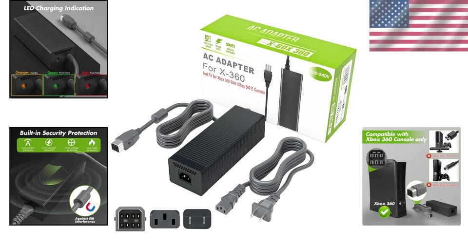 203W Power Supply for Xbox 360 Console - Image 2 of 4