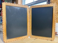Lavagna vintage doppia faccia pieghevole lavagna ardesia decorazione scuola primitiva