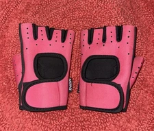 MoTAG Fitness Pink Half-Finger Medium Workout Gloves W/ Padded Palms NWOT