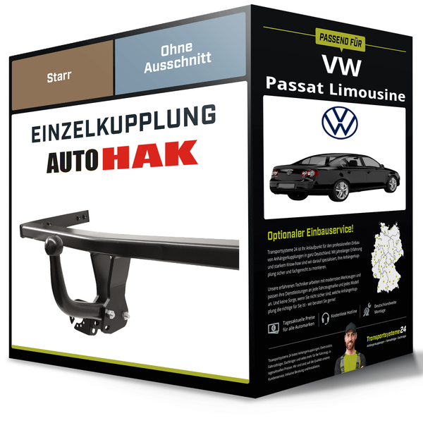 Starre AnhäNgerkupplung für VW Passat Limousine 00- B5.5 Typ 3B3 Auto Hak NEU-image