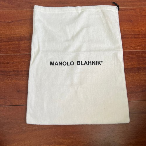 Manolo Blahnik Dust Bag White Black