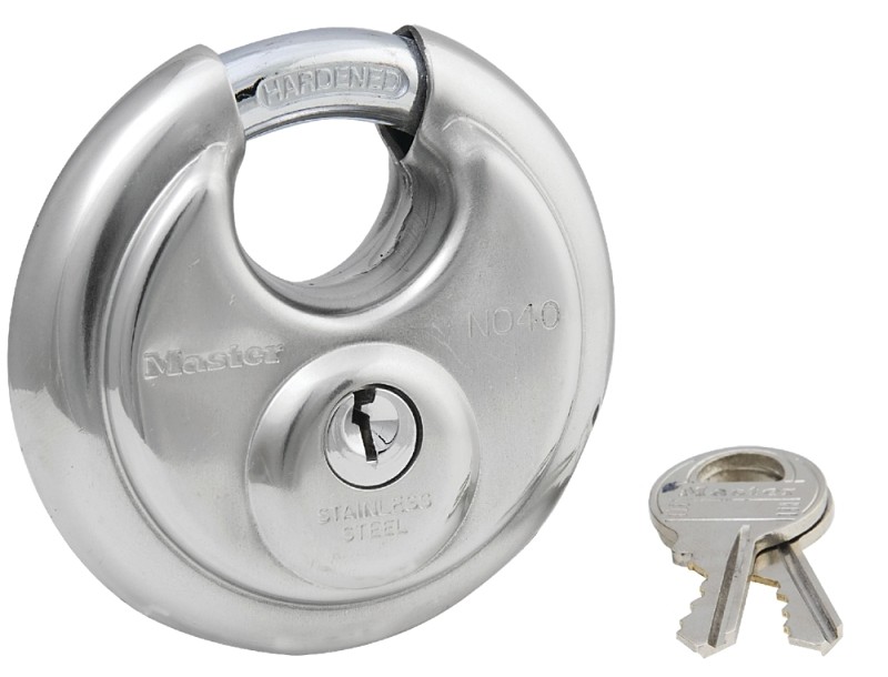 Master Lock 40D Stainless Steel Discus Padlock with Key
