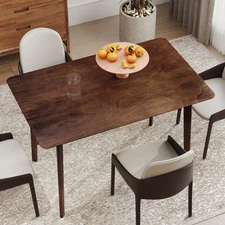 Dining Table for 4, 47.2" Rectangular Kitchen Table, Walnut