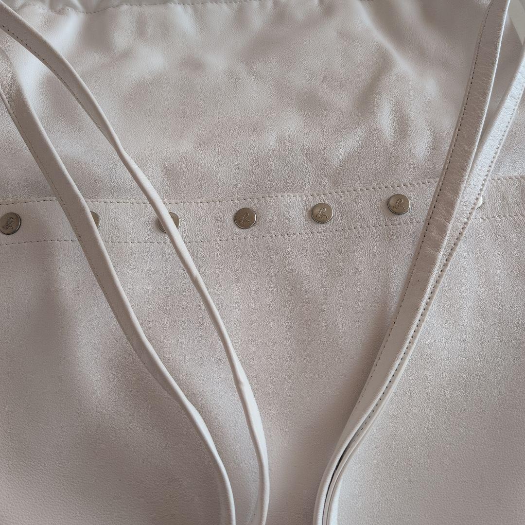 Agnes B White Drawstring Backpack Excellent - image 8