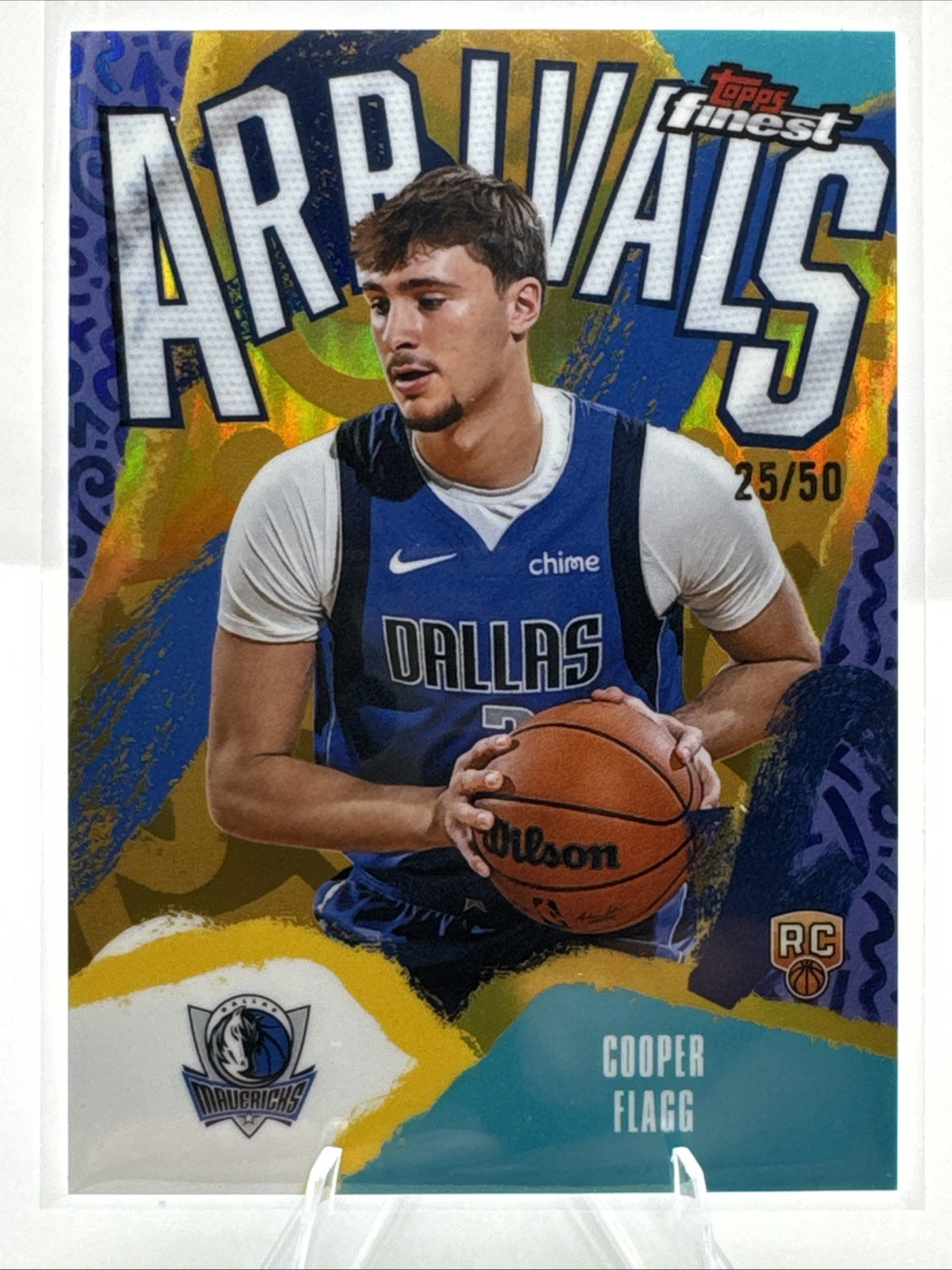 2025-26 Topps Finest - Arrivals Cooper Flagg #A-1 Gold Refractor /50 (RC)