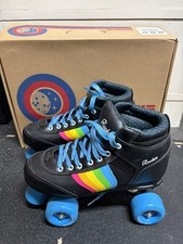 Rookie Roller Skates, UK4 EU37 Black & Multi Colour - VGC - With Box