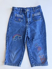 Vintage Winnie The Pooh Jeans Cropped Girls 10/12 L