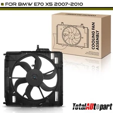 Radiator Cooling Fan Assembly Single Fan w/ Brushless for BMW E70 X5 2007-2010