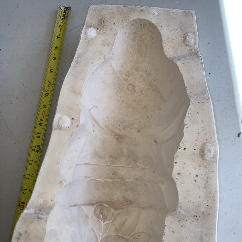 Vintage 1973 Alberta’s Slip Cast Mold Large Garden Gnome With Shovel 18