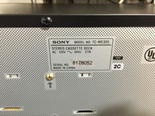 Sony TC-WE305 Dolby Stereo Dual Cassette Tape Deck Dubbing Recorder Vintage - Picture 9 of 9