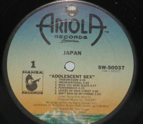 JAPAN Adolescent Sex LP Orig 1978 VG+ Plays Well Ariola David Sylvian SW50037 - Picture 3 of 3