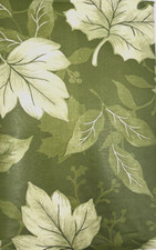 Vinyl Tablecloth 52'' x 90'' Oblong Flannel Backing Green Leaf Foliage NWT