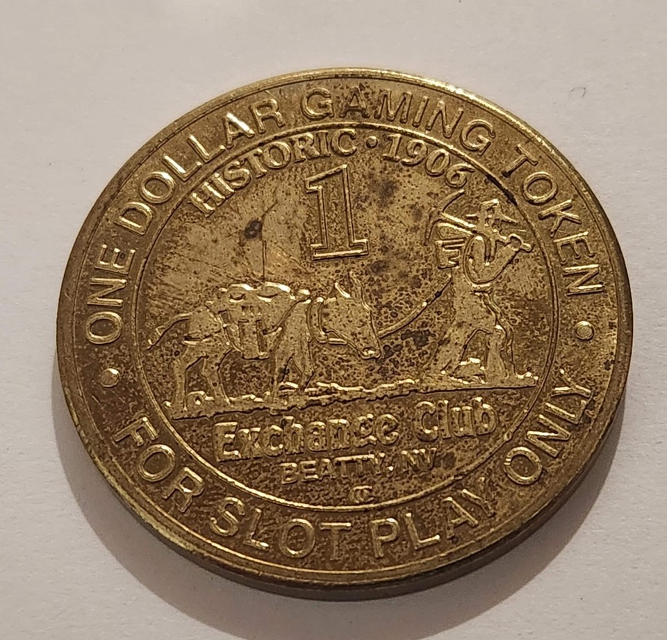 $ 1 Casino Token - EXCHANGE CLUB - BEATTY, NV - Gaming Slot Token | eBay