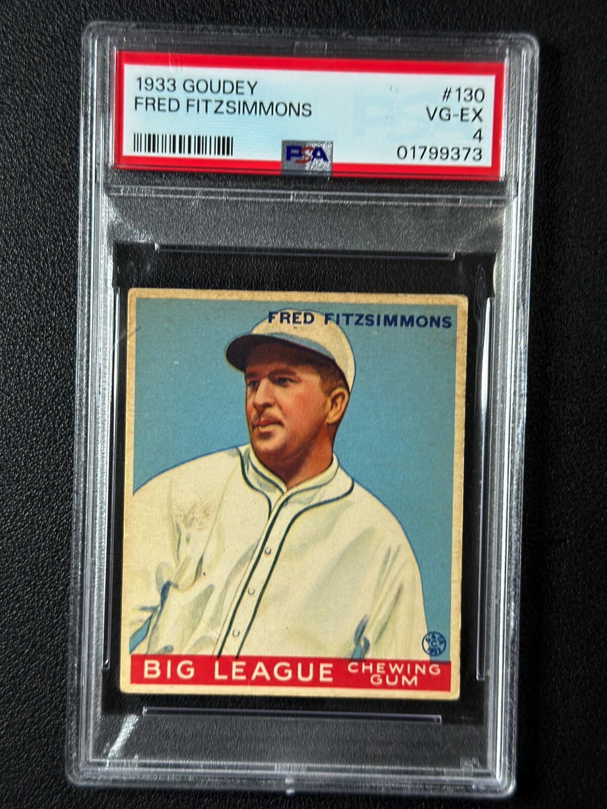 1933 GOUDEY BASEBALL SETBREAK PSA 4 FRED FITZSIMMONS #130 9373