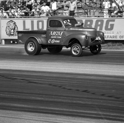 Mgm Racing Team 1941 Willys Pickup Drag Car 1965 Motor Racing Old Photo
