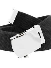Better Web Belt *Adjustable Black W/ Silver Buckle *Fits Size 34 Made In U.S.A