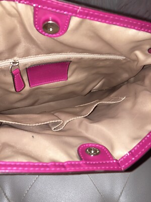 Coach Poppy Quilted Patent Leather Fuchsia Pink Slim Shoulder Bag