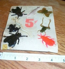 Vintage display card 5c squiggly bugs and creatures #jd9