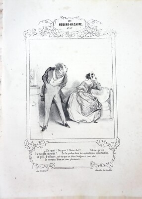 Lithograph Honore Daumier The 101 Robert Macaire The Dowry Regime No. 46