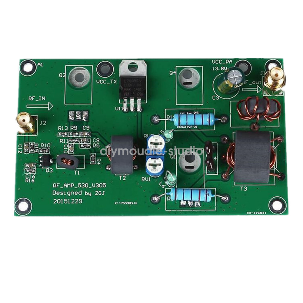 Eindversterker Board – SSB Lineaire HF 70 W, Voor Kleine Zendstations, Met Groot Koeloppervlak, 13,8 V, 3,5–30 MHz