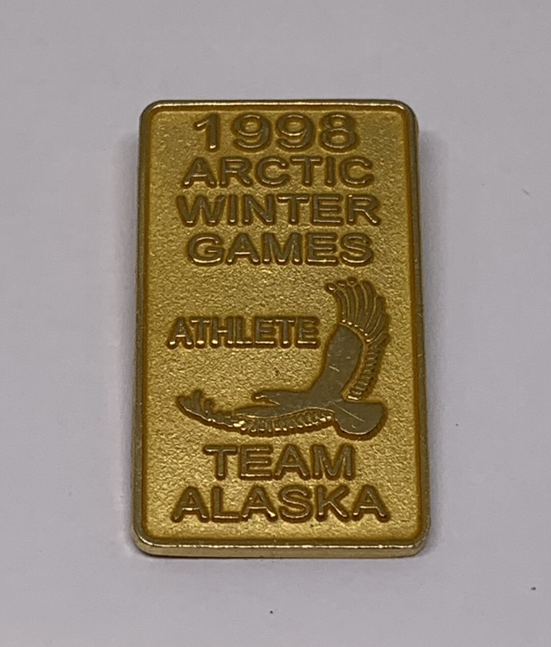 1998 Arctic Winter Games Team Alaska Athlete Eagle Lapel Pin (79)