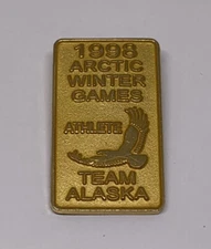 1998 Arctic Winter Games Team Alaska Athlete Eagle Lapel Pin (79)