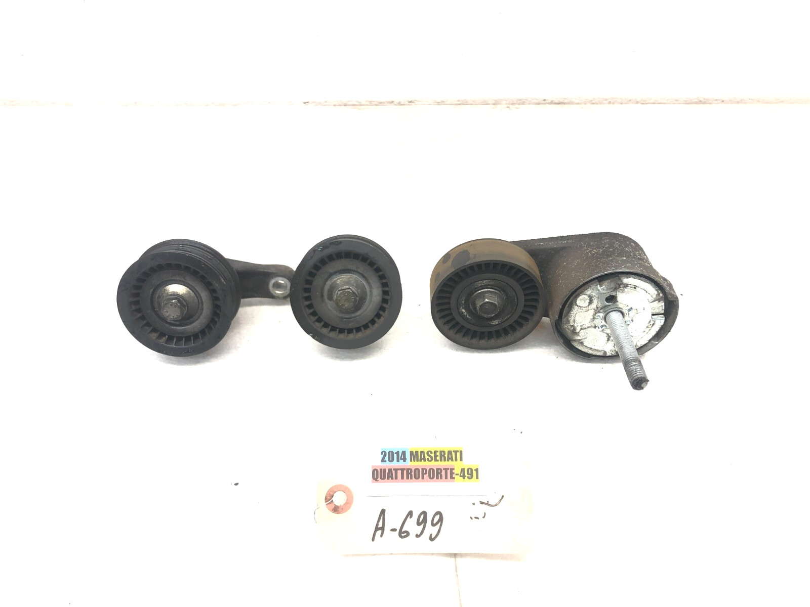 2014-2021 MASERATI QUATTROPORTE 3.0L ENGINE SERPENTINE BELT TENSIONER PULLEY X2