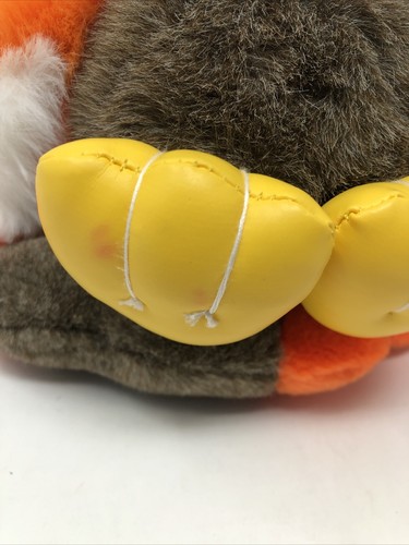 VTG Chrisha Playful Plush Multi Color Thanksgiving Turkey 1988 11" Orange Red - Picture 5 of 8