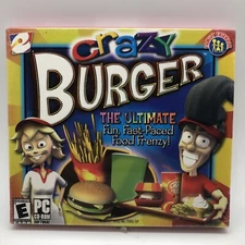 CRAZY BURGER ( PC GAMES )  JEWEL CASE.      New