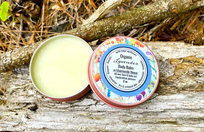 Organic Lavender & Chamomile Herbal Salve, Lavender Body Balm, 1oz, 2oz