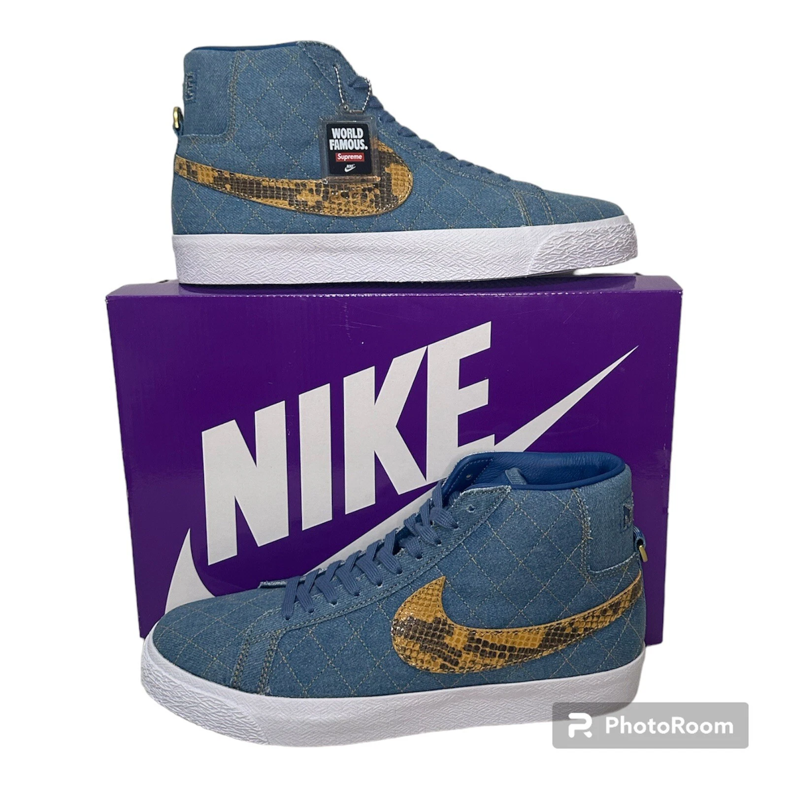 Blazer Nike Zoom Mid QS SB x Supreme Denim homme taille 10 DX8421 400
