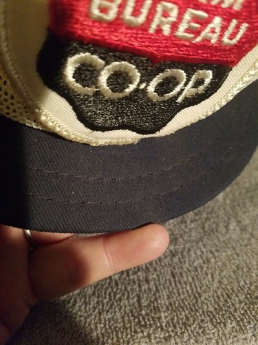 Vintage Farm Bureau CO-OP Snapback Advertising Patch pom pom on top - Picture 8 of 8