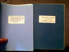 AUTO CRANE COMPANY OWNERS MANUALS 1500 SERIES & ECON-TON ll