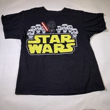Star Wars Darth Vader Video Game Pixel Storm Troopers Shirt Sz Sz Kid  s L