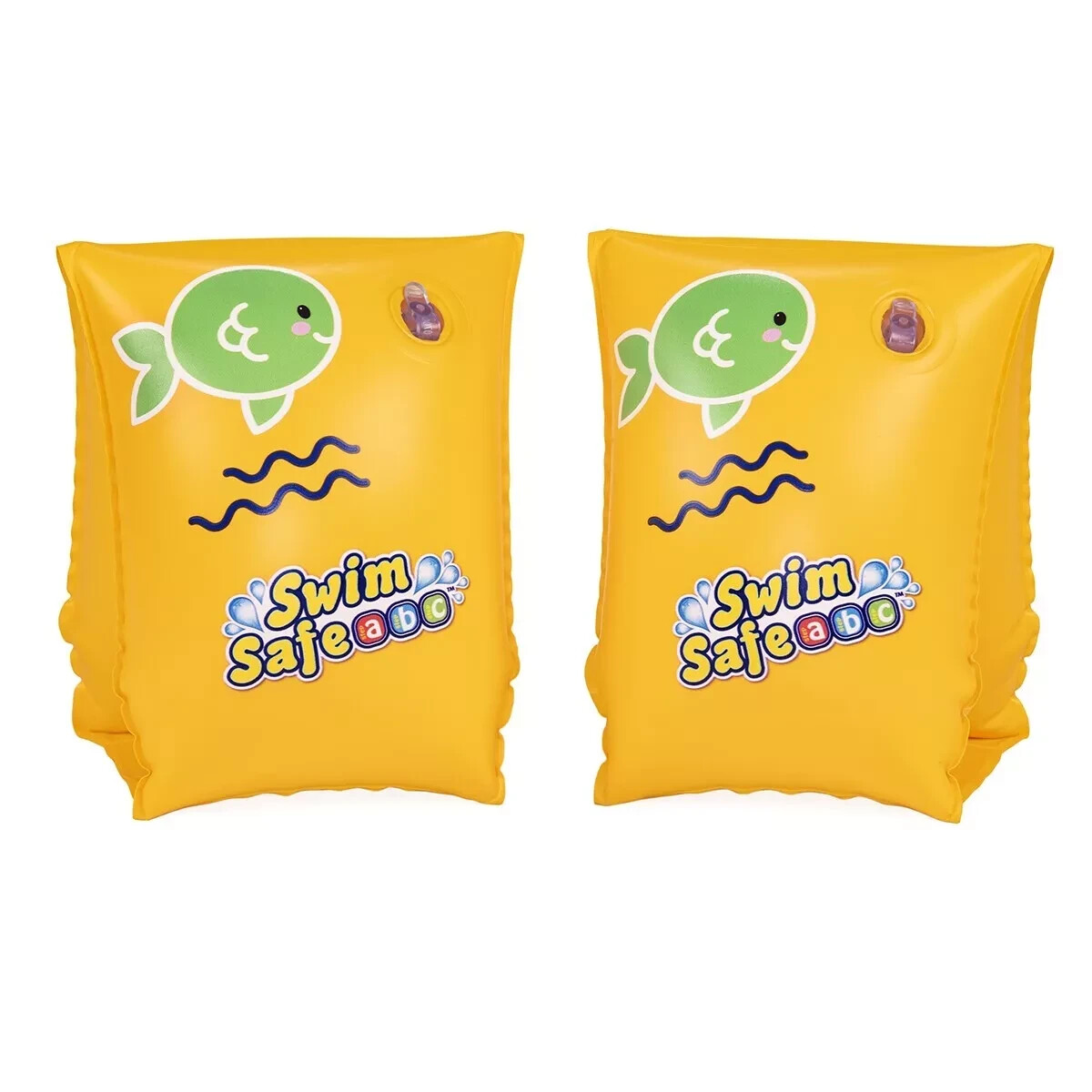 Kids Toddler Swimming Armbands 3-6 Years New Yellow Armrest Swim Safe Inflatable