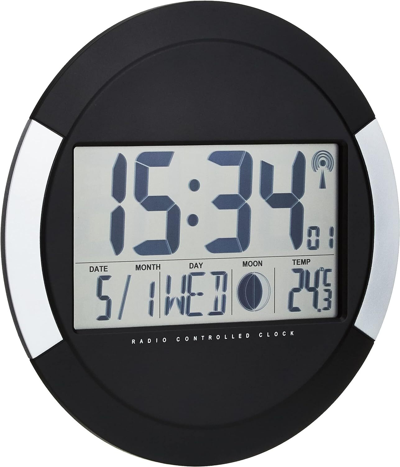 Hama Orologio Digitale Radio Controllato DCF PP-245, Nero