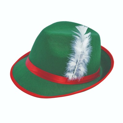 #Robin Hood Oktoberfest Verde Cappello Di Feltro tedesco adulto Accessorio Costume Festa