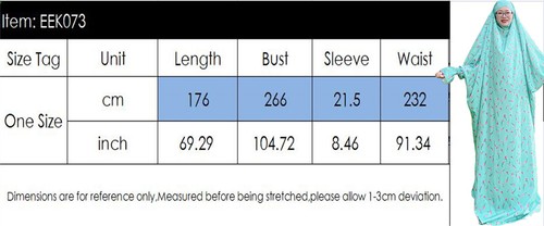 Burqa Overhead Khimar Caftan Abaya Muslim Women Prayer Dress Islamic Kaftan Robe - Picture 273 of 284