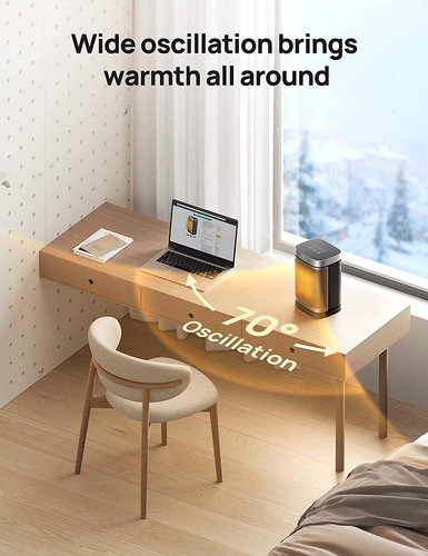 Space Heater, 1500W Portable Electric Heaters for Indoor Use, PTC Ceramic Heater - Picture 4 of 12