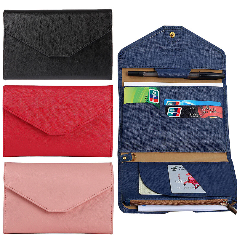 PU Leather Passport Holder Travel Wallet with Document Organizer-image