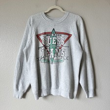 Vintage Guess Jeans Sweatshirt Womens Size Large Pullover Crewneck Classic 80s