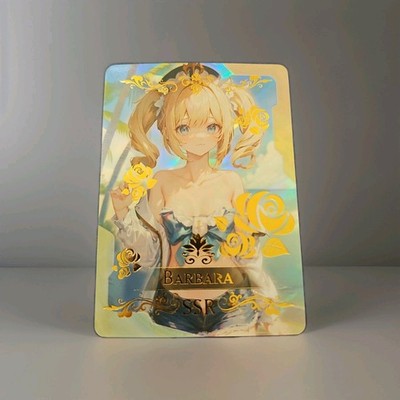 BARBARA GENSHIN IMPACT SSR Custom Art Goddess Story Anime Card