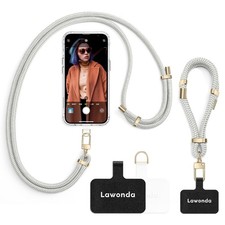 2 Pads Phone Lanyard Adjustable Crossbody Cell Phone Neck Strap Universal Mob...