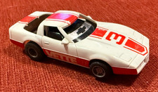1980s Tyco WHITE CORVETTE VETTE 3 Slot Car HO Scale