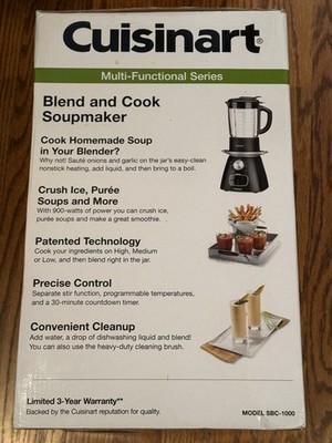 Cuisinart SBC-1000 4-Speeds Blender Cook Soup Maker - Black for