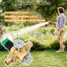 DN20 3/4" Adjustable Pressure Reducing Valve Water Pressure Regulator with Gauge