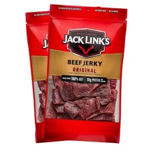 2 Jack Link's Original Beef Jerky Bags 9oz Pack Of 2 Total High Protein Snack